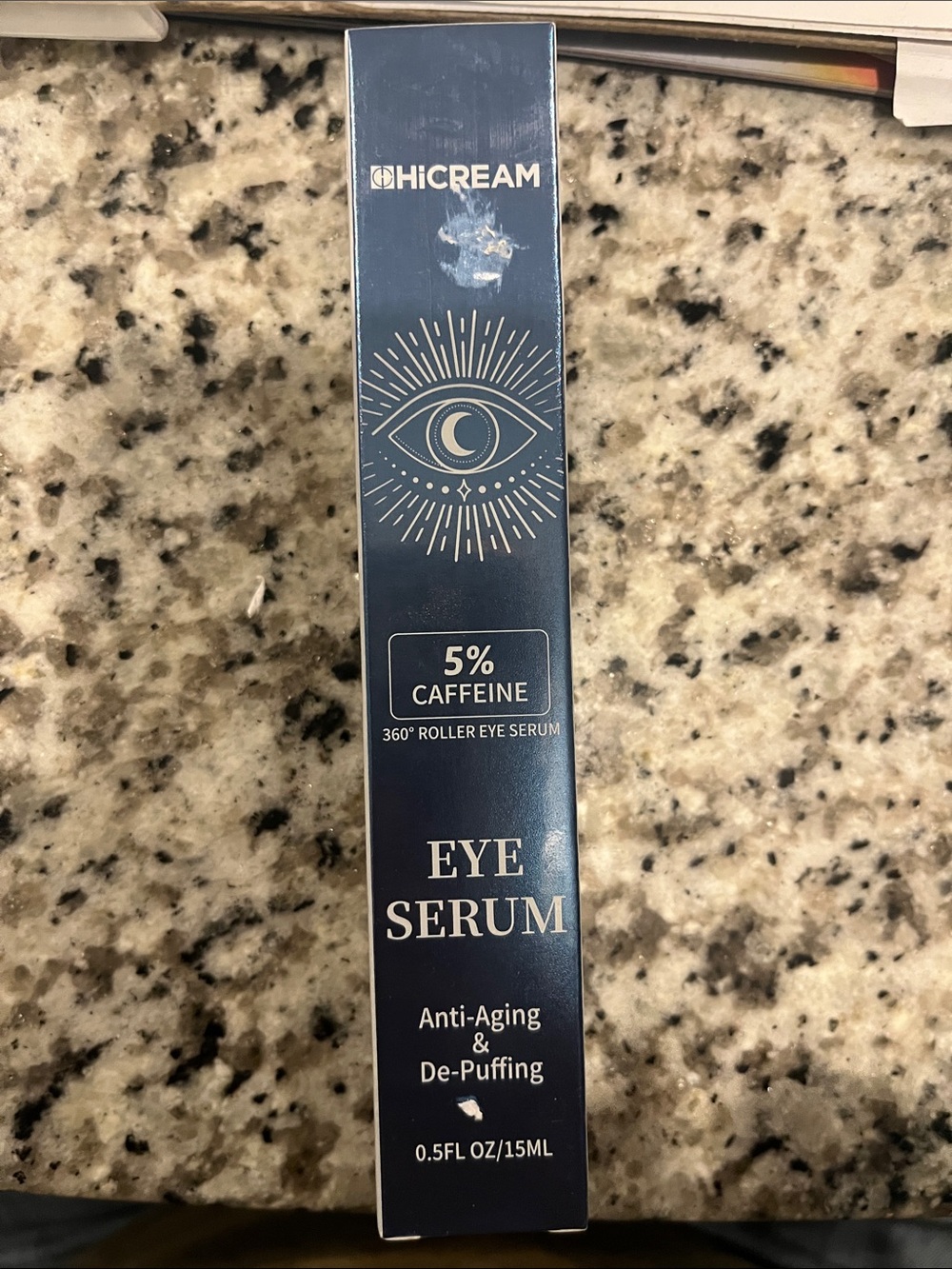 5% Caffeine Eye Serum – Navy Blue Roller